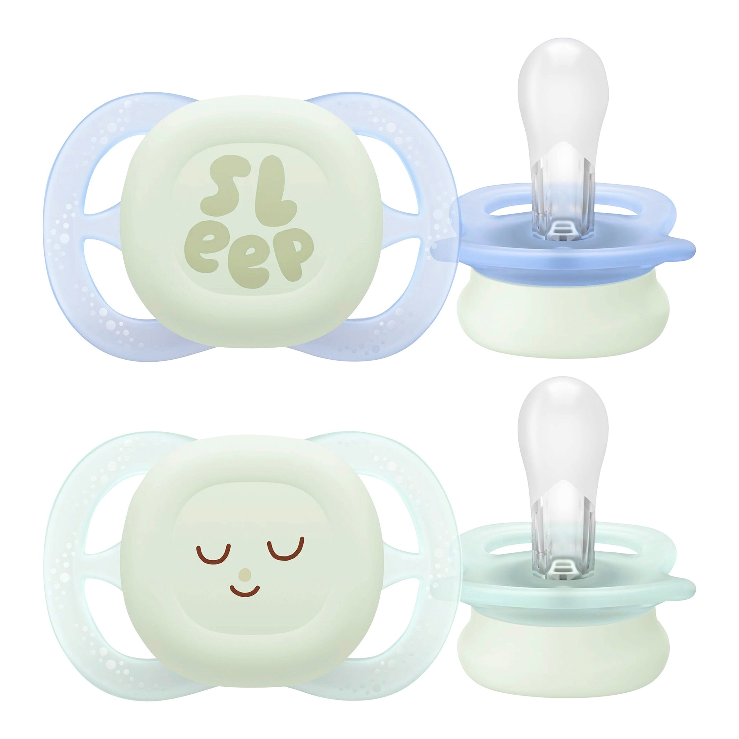 Philips Avent 2er-Pack Schnuller ultra start night, 0-2M