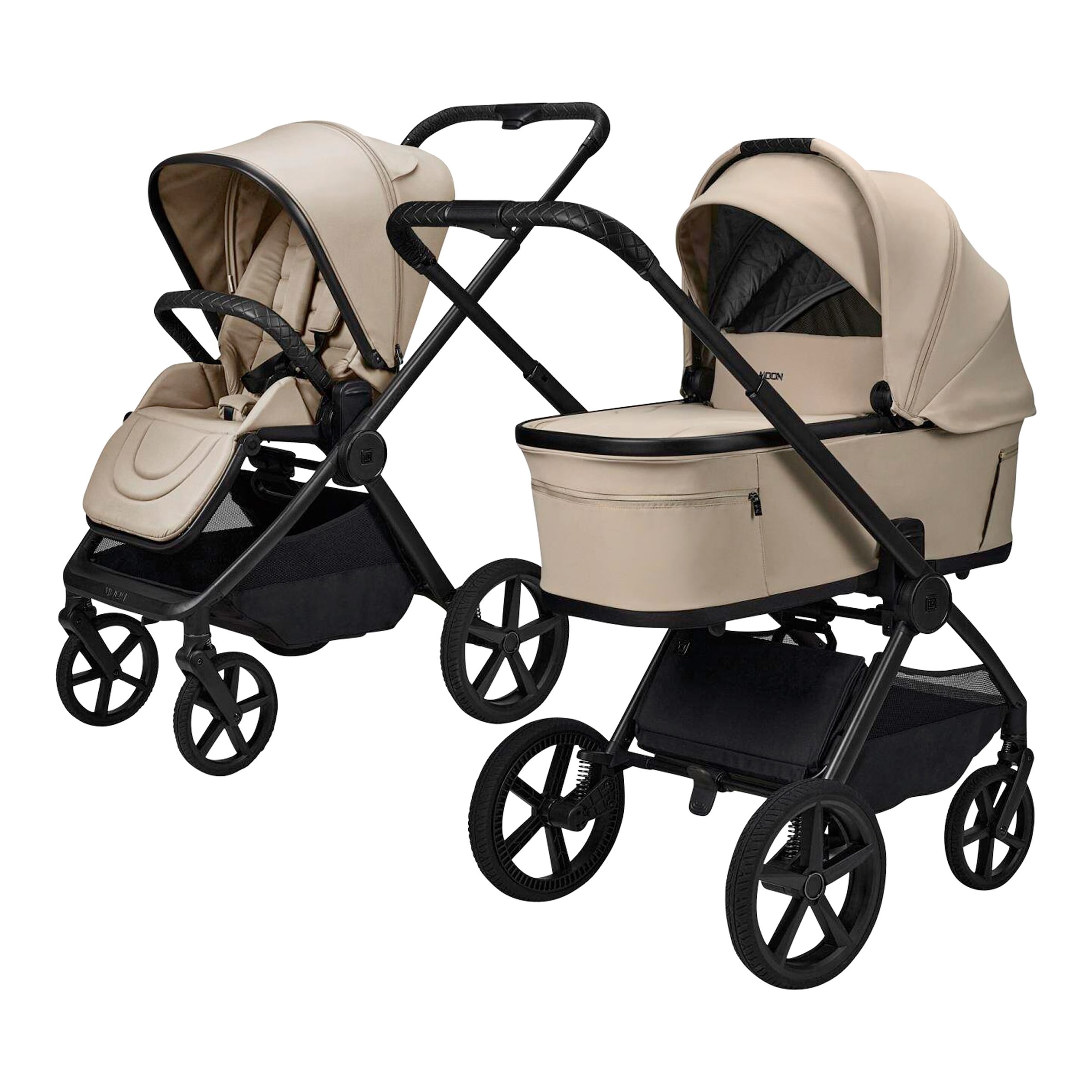 Moon Diamond Kombikinderwagen GIO FOLD Trio-Set inkl. Babyschale Cosmo 2.0 beige