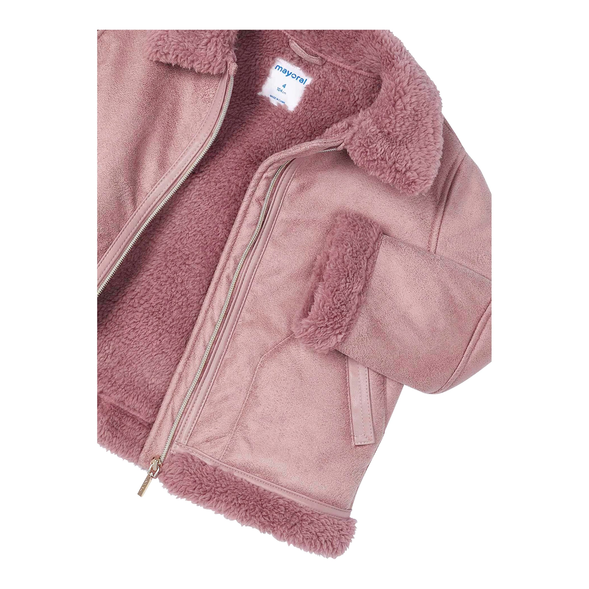 Mayoral Kunstlederjacke mit Teddyplüsch-Futter