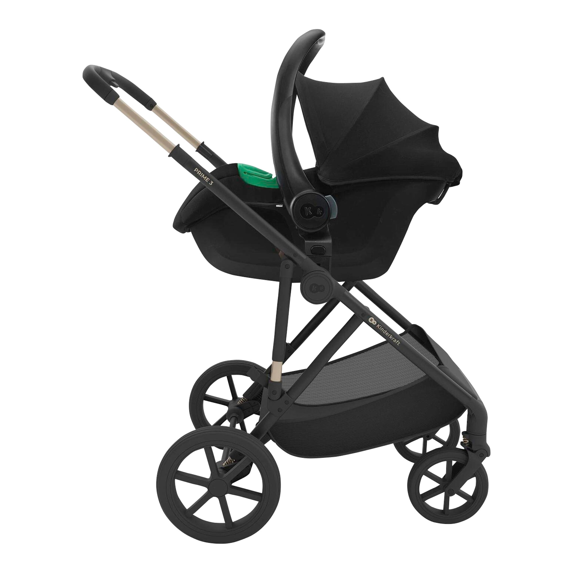 Kinderkraft Kombikinderwagen Trio-Set PRIME 3 3in1 inkl. Babyschale MINK PRO 2 braun