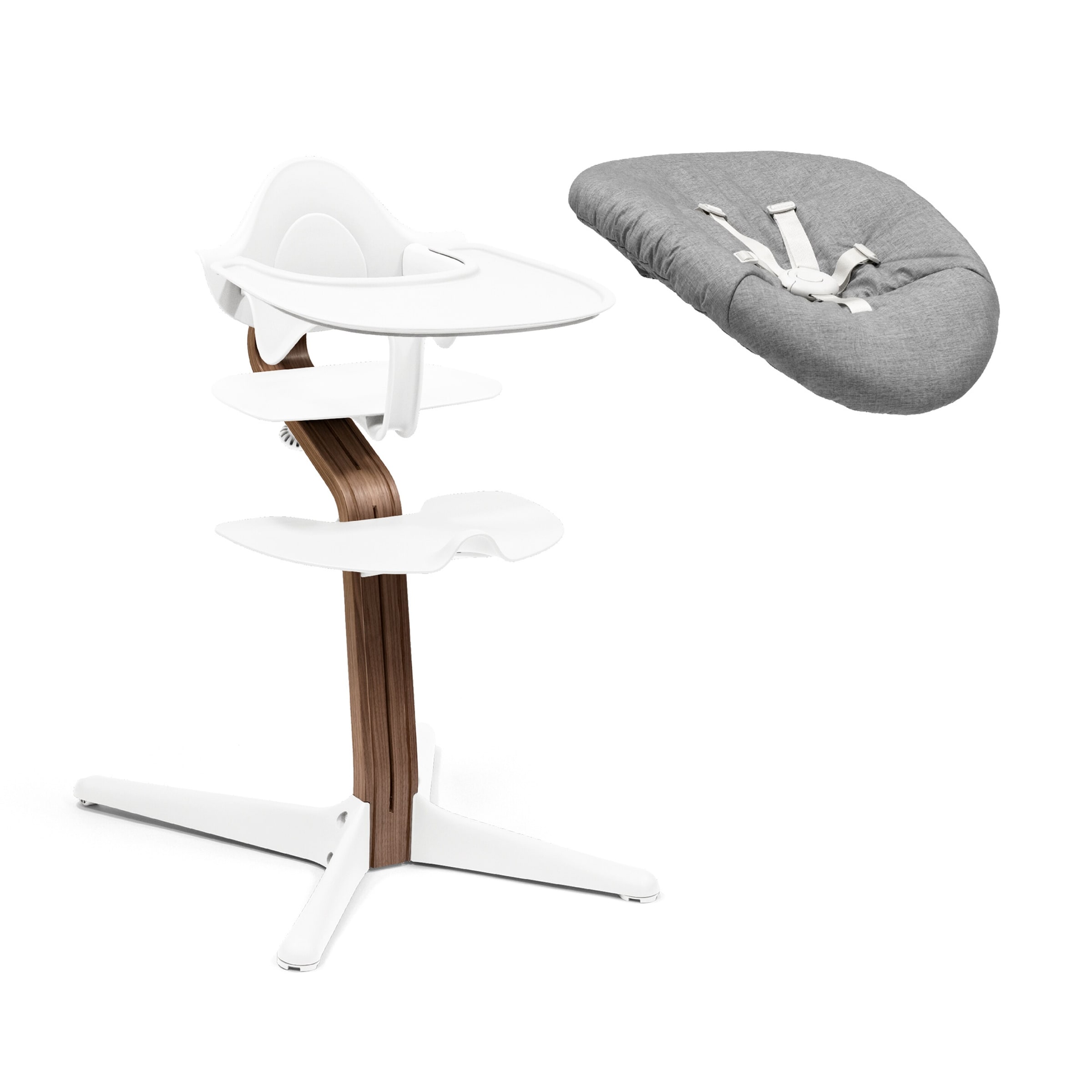Stokke® Nomi Bundle Hochstuhl Walnuss inkl. Newbornset, Babyset und Tray