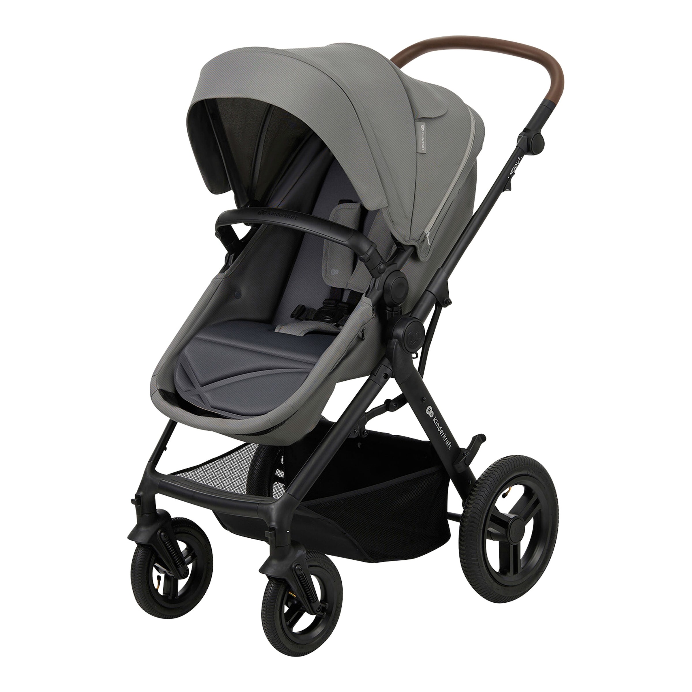 Kinderkraft Kombikinderwagen MOOV 2 Air Trio-Set inkl. Babyschale MINK PRO grau