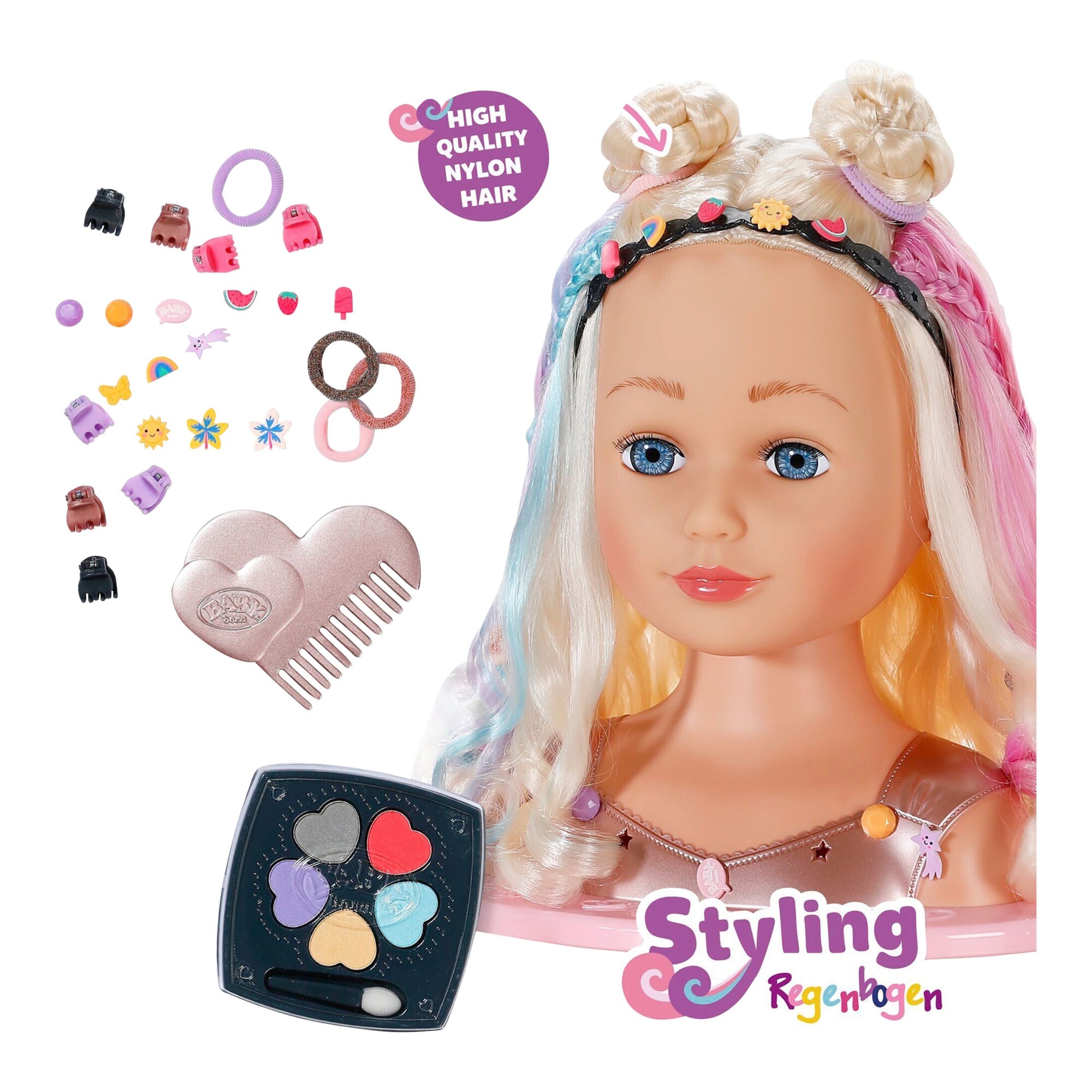 Zapf Creation Baby Born Stylingkopf Regenbogen