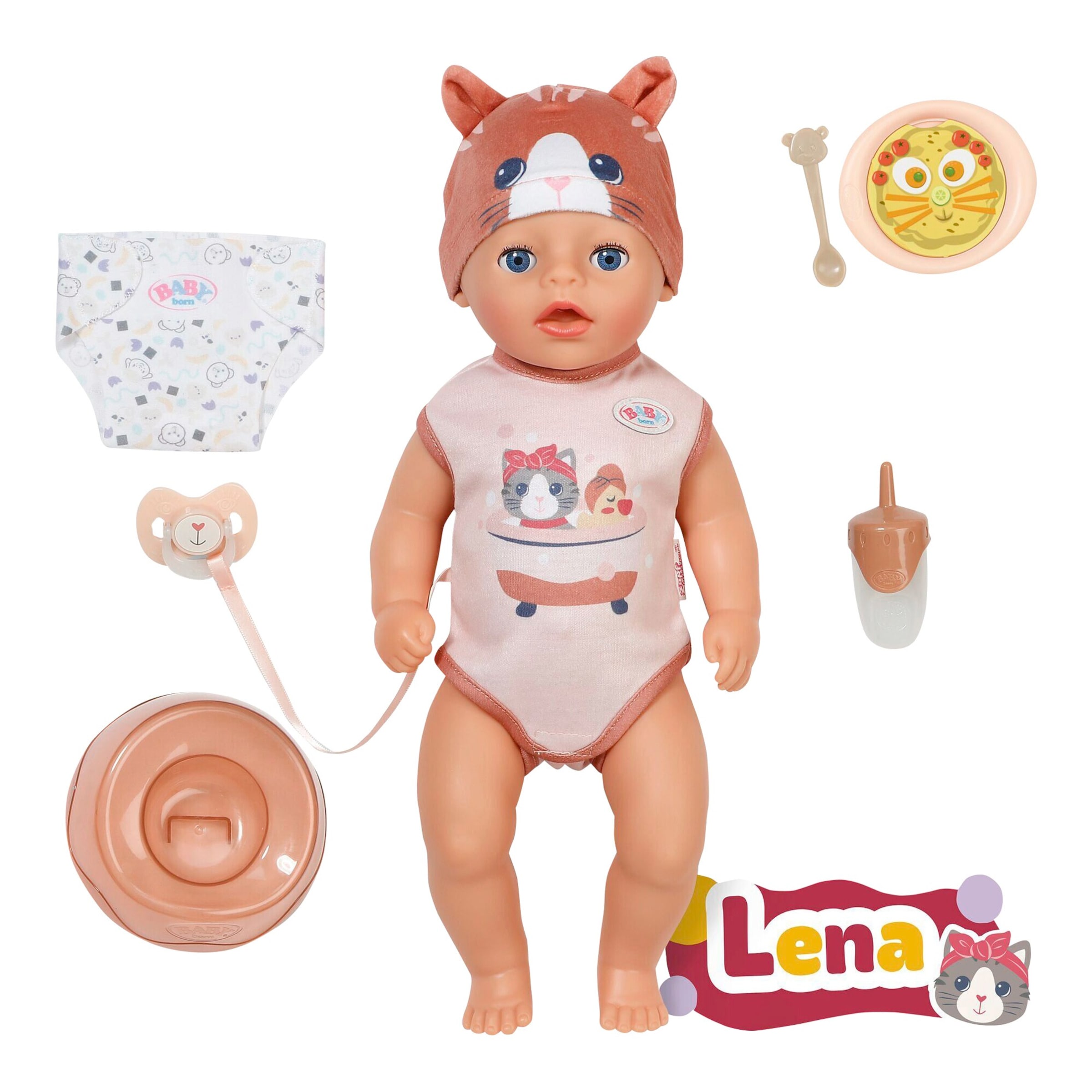 Zapf Creation Baby Born Puppe Lena Katze 36cm