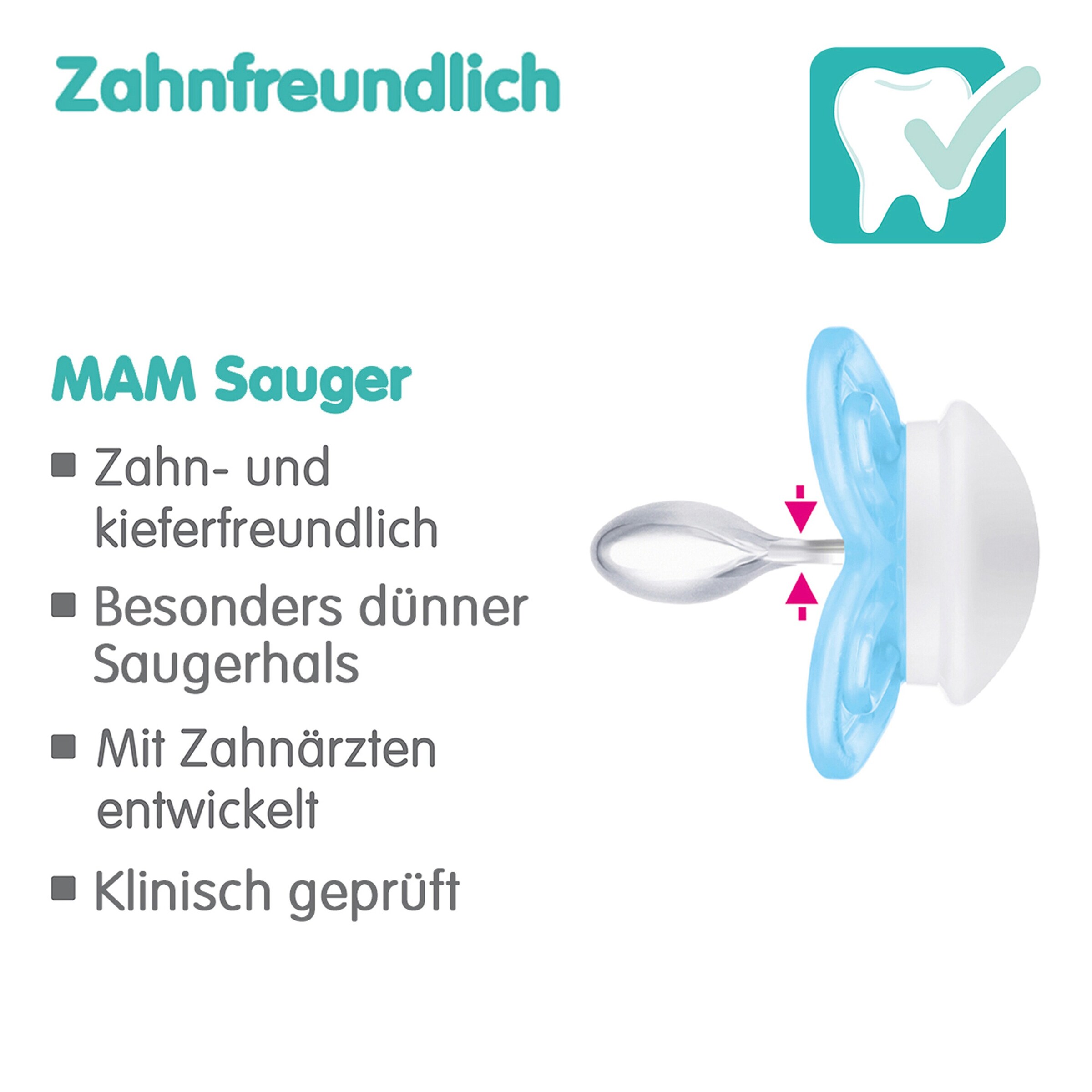 Mam 2er-Pack Schnuller Perfect Silikon, 0-6M