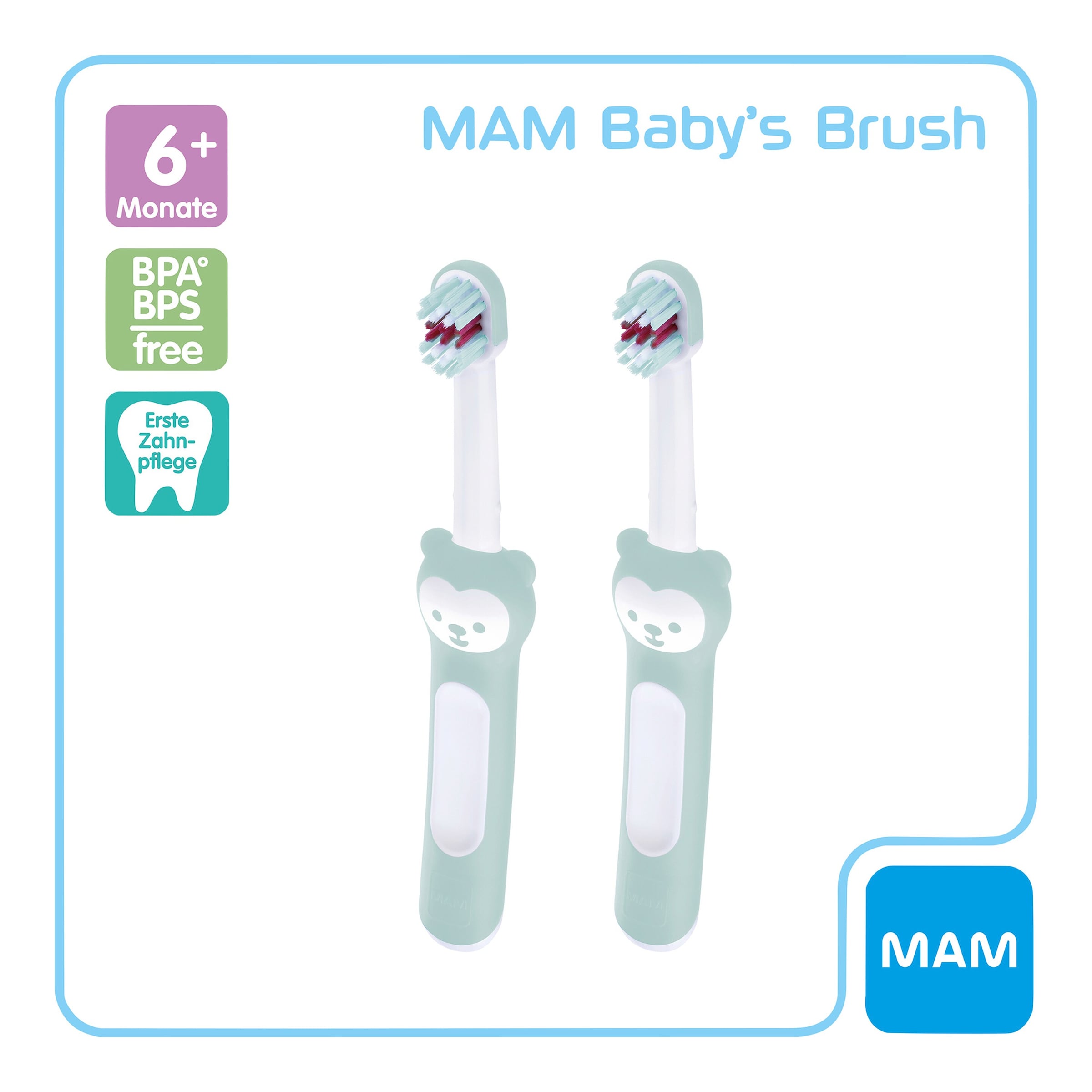 Mam 2er-Pack Baby-Zahnbürste Baby´s Brush