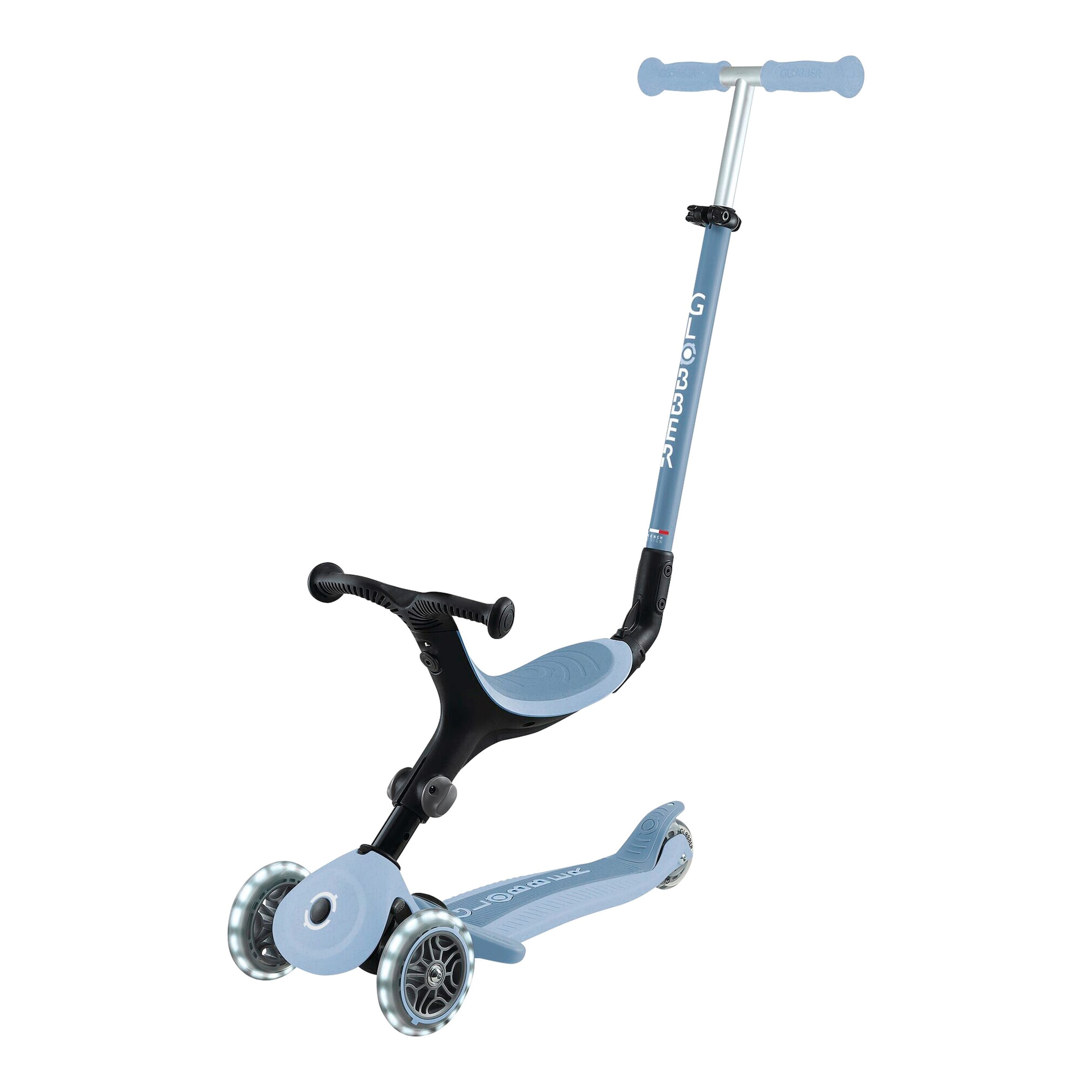 Globber Scooter 3in1 Go-Up active ECO mit Leuchtrollen