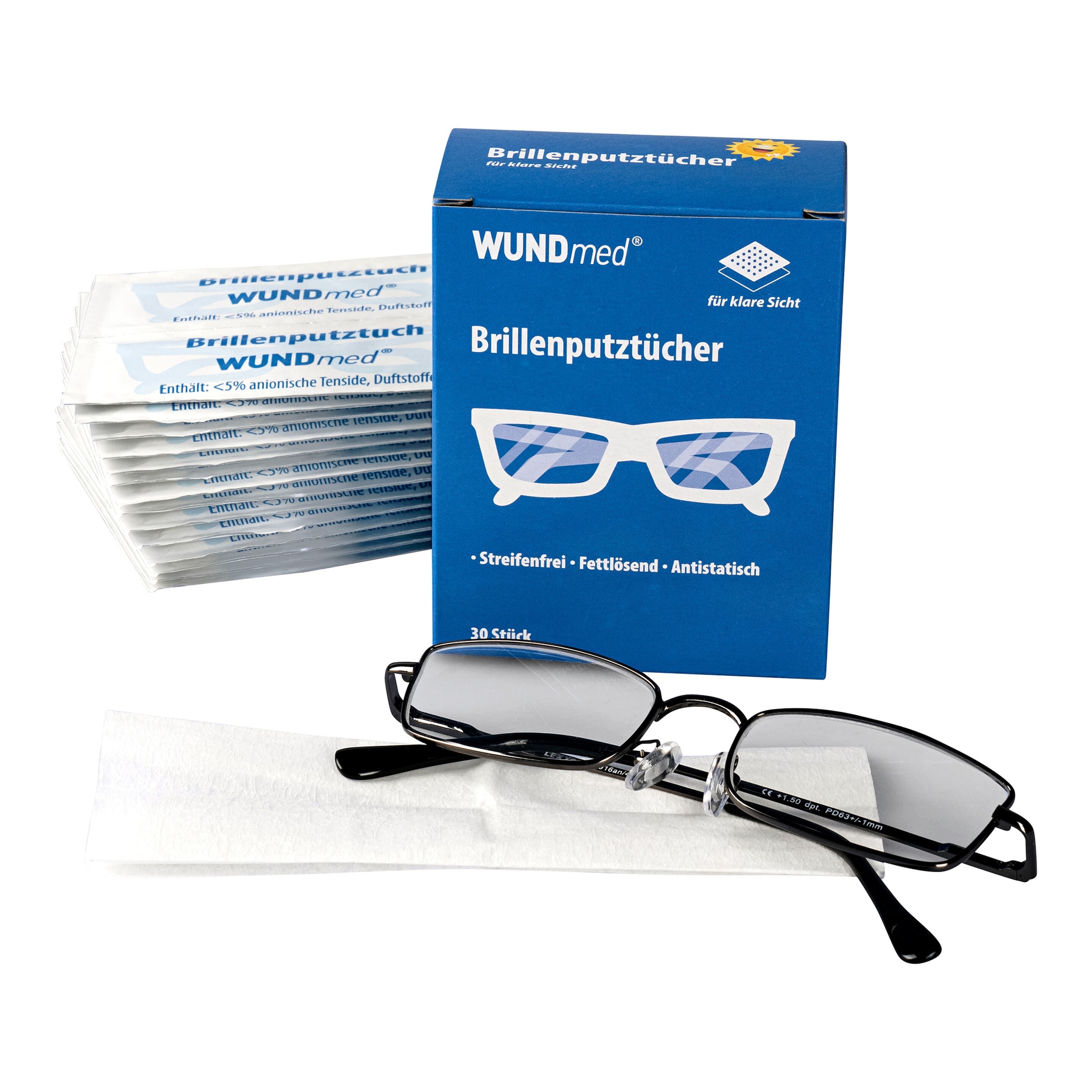Brillen-Putztücher, 30 Stück