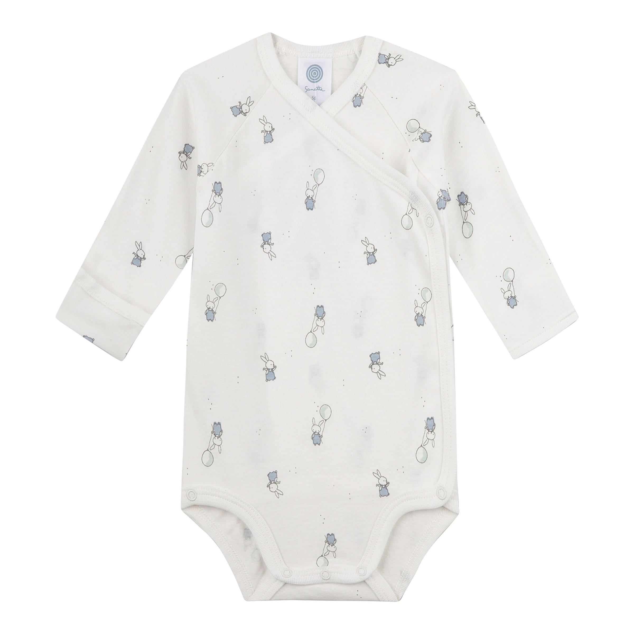 Sanetta Wickelbody langarm Hasen Luftballons