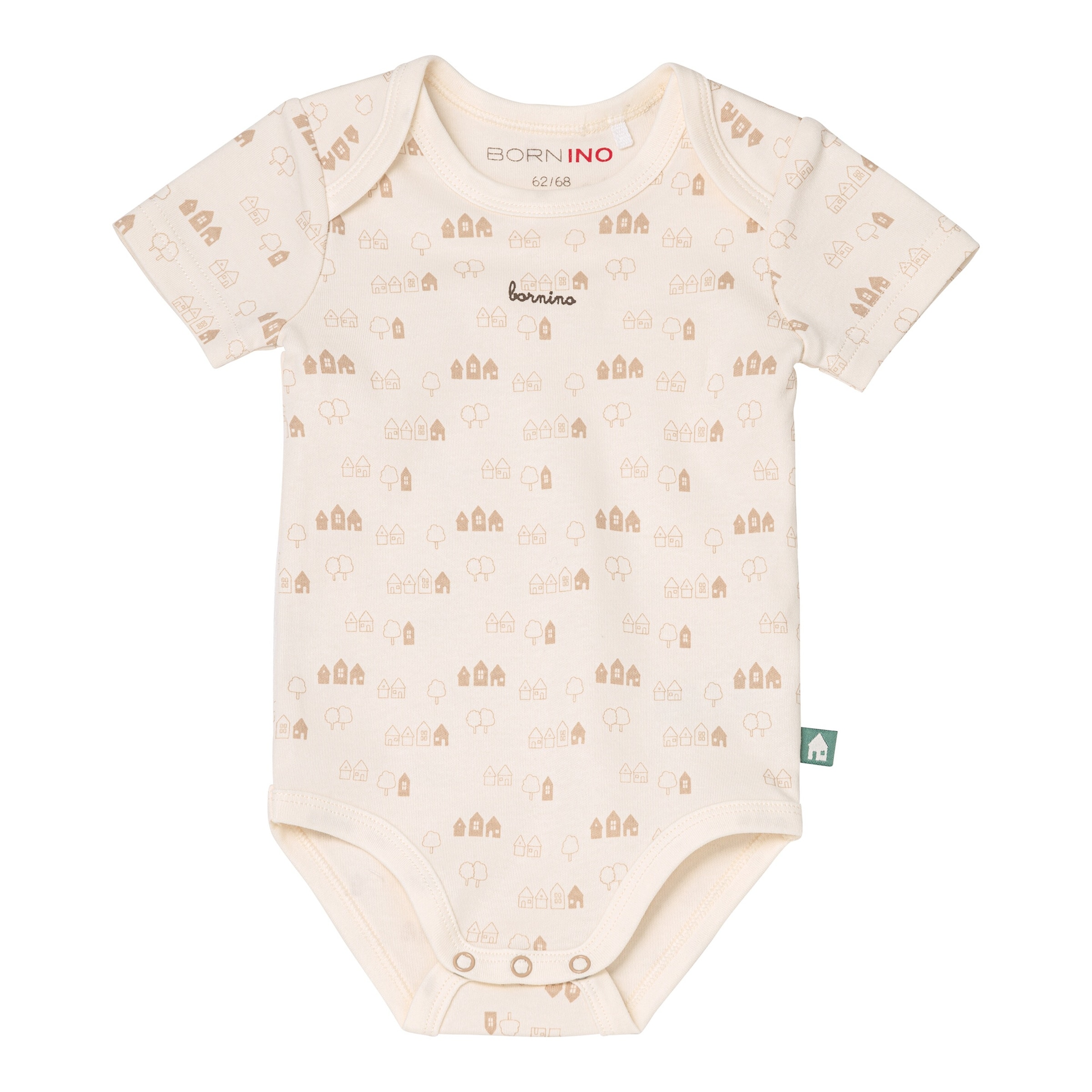 Bornino Lieblinge 3er-Pack Bodys kurzarm Ringel Haus