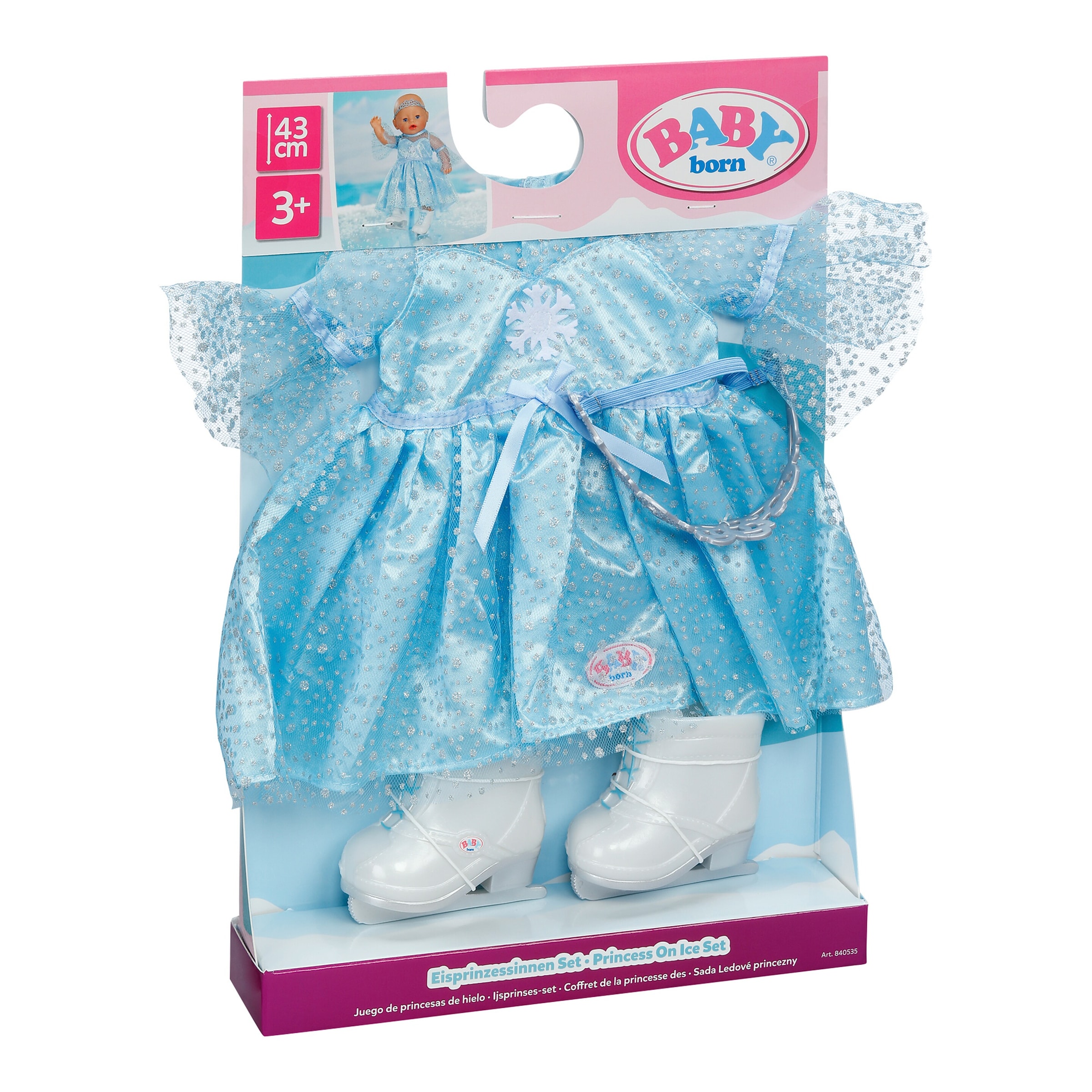Zapf Creation Baby Born Puppen Outfit Eisprinzessinnen-Set 43cm