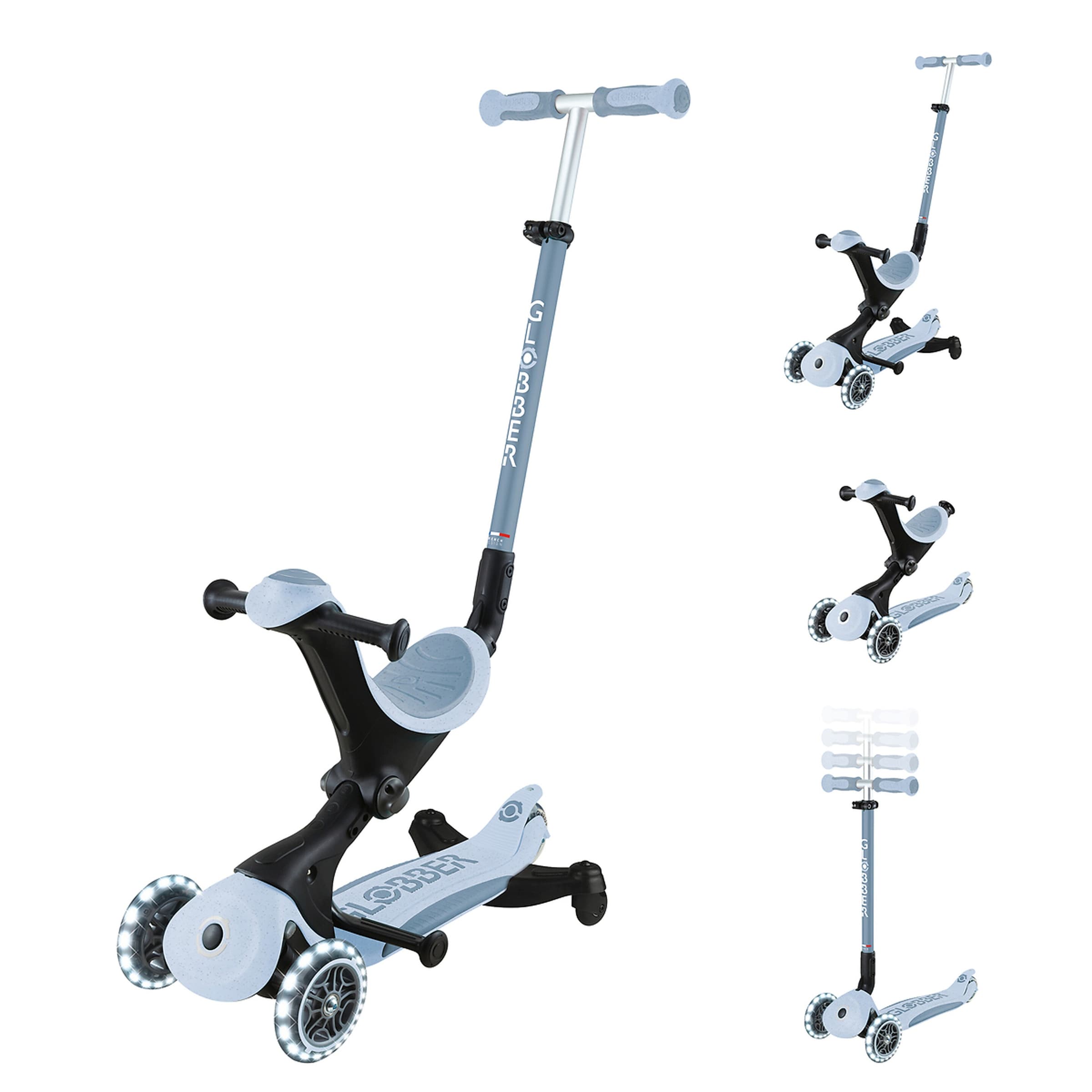 Globber Scooter 3in1 Go-Up Deluxe ECO 360 mit Leuchtrollen