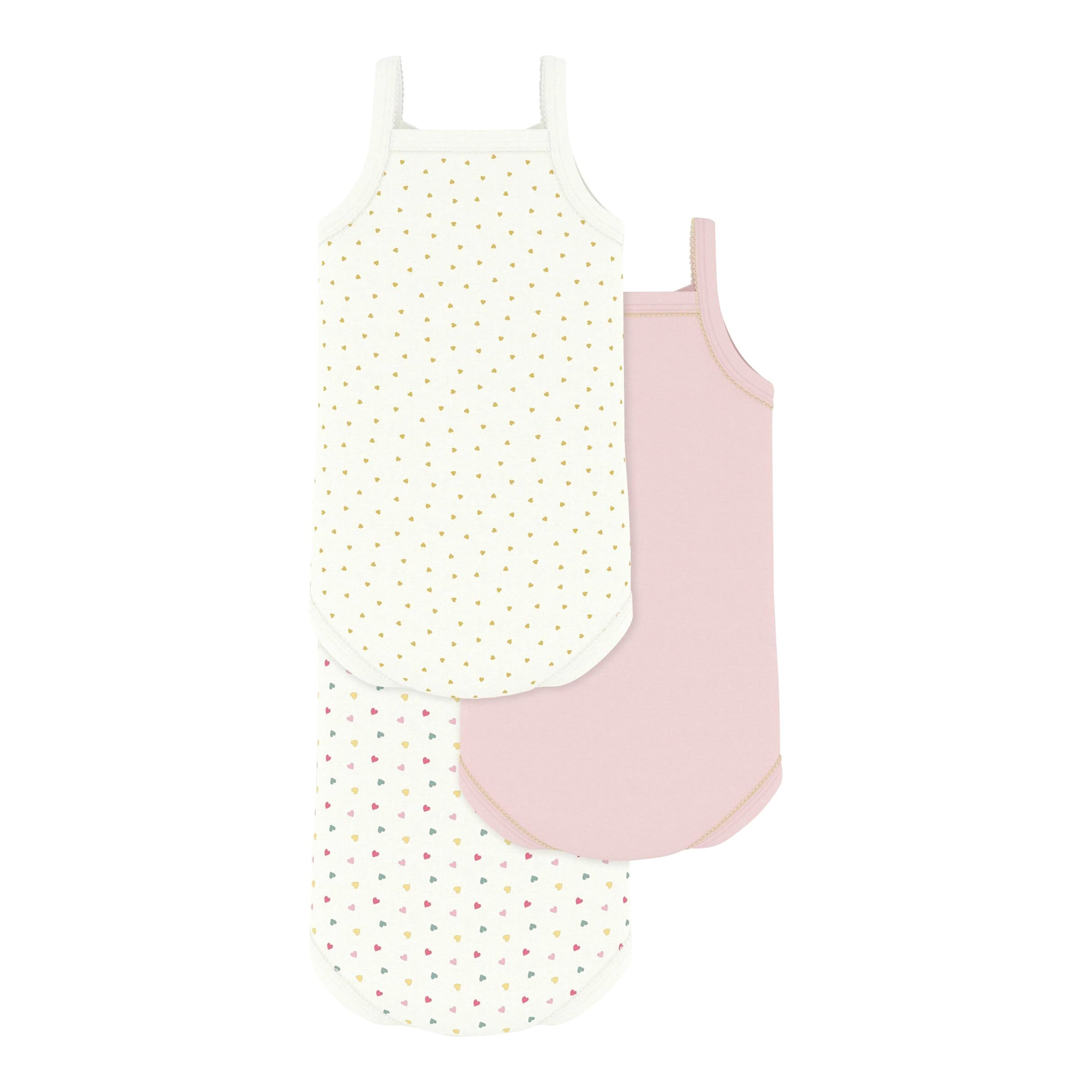 Petit Bateau 3er-Pack Bodys ohne Arm Herzen