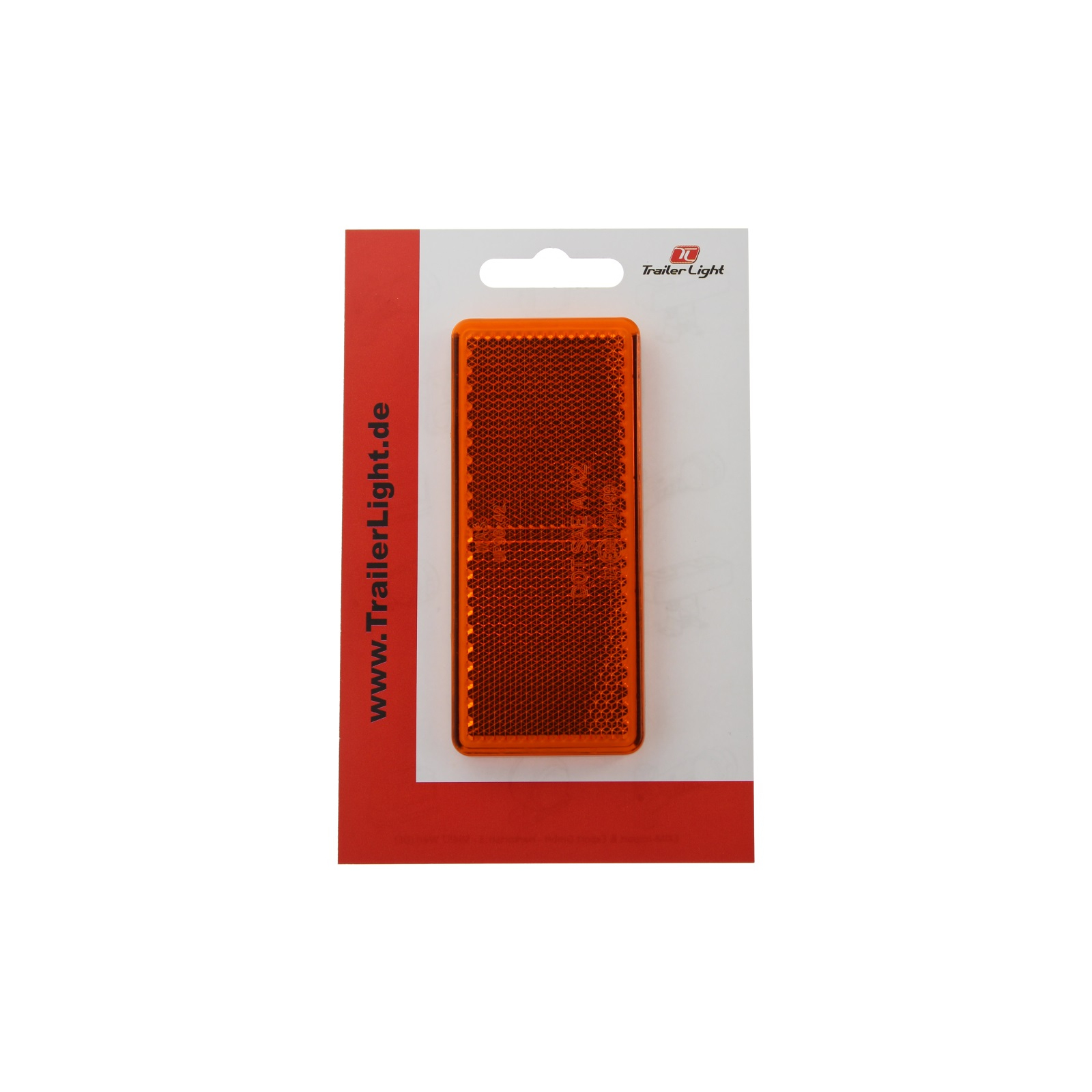 Reflektor 96x42 mm ORANGE ECKIG Selbstklebend E20 Rückstrahler PKW LKW Wohnwagen