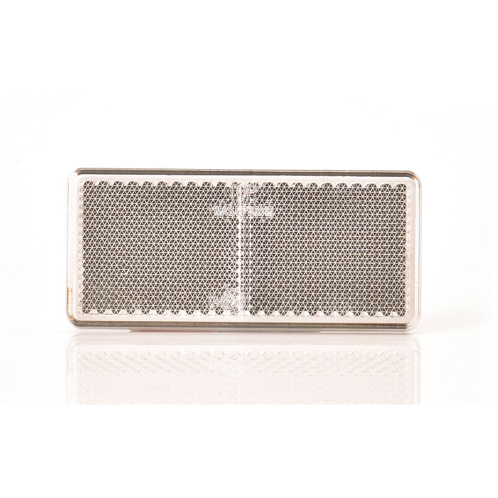 Reflektor 96 x 42 mm WEIß ECKIG Selbstklebend E20 Rückstrahler PKW LKW Wohnwagen