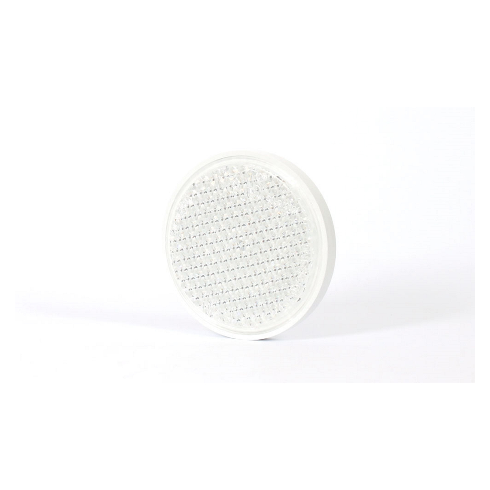 Reflektor Ø 85mm Schraubbefestigung mit Schraube E20 PKW LKW Anhänger RUND WEIß