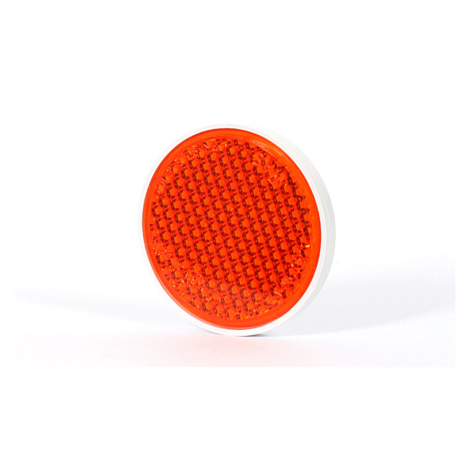 Reflektor Ø 85mm Schraubbefestigung + Schraube E20 PKW LKW Anhänger RUND ORANGE