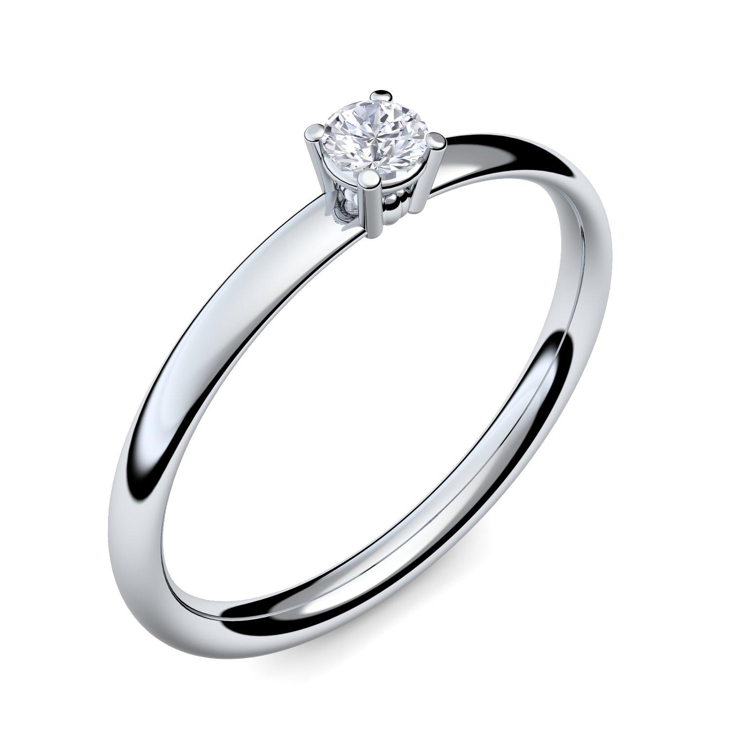 Verlobungsring Silber 925 Verlobungsringe mit Stein Damen silberne Verlobungsringe mit Zirkonia Damenring schmal klassisch Solitärring Antragsring