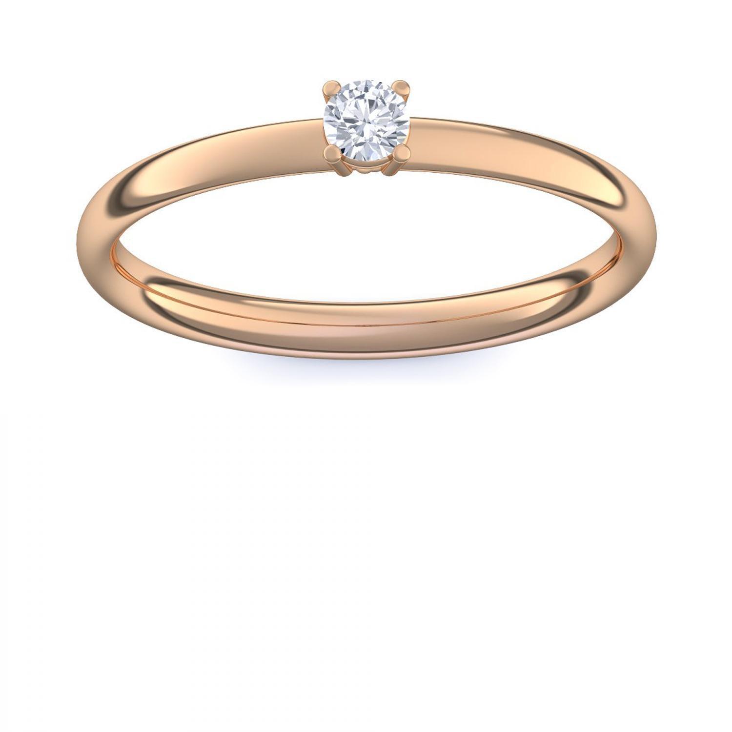 Verlobungsring Rosegold (Silber 925 vergoldet) schmal Verlobungsringe mit Zirkonia Stein Ringe Verlobung Damen Frauen schlicht Solitärring Antragsring