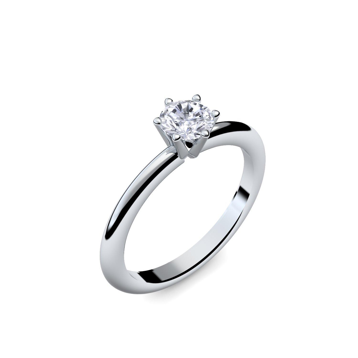 Verlobungsringe Silber Gravur (PREMIUM Geschenkbox), Verlobungsring 925 Zirkonia unter 100 €, Geschenke Valentinstag für Frauen, Damen, Freundin Sie
