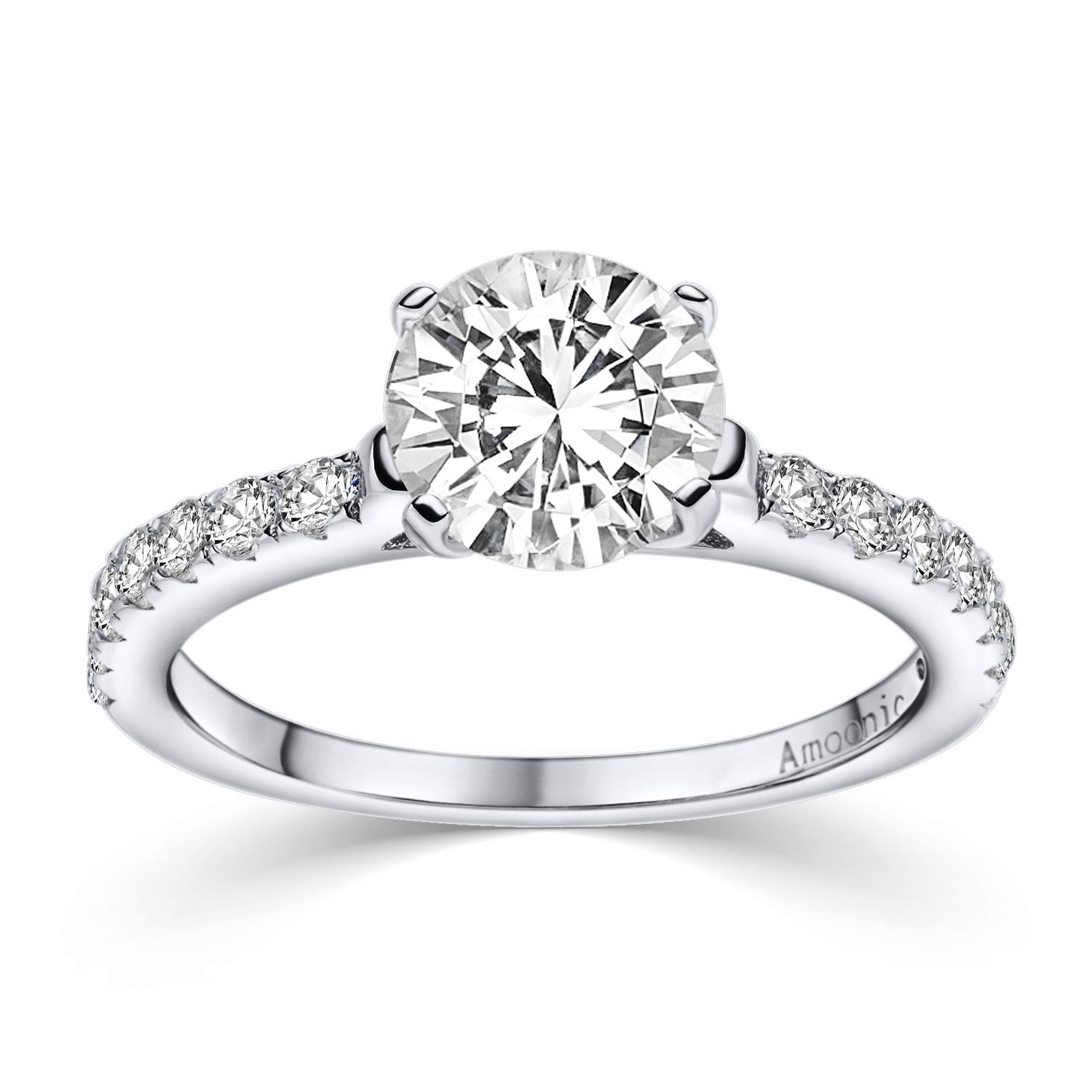 Damenring Silber 925 ❤️ Liebesbeweis Geschenk Zirkonia Ring für Frauen Freundin romantische Geschenke Ich Liebe Dich Jahrestag Schmuck