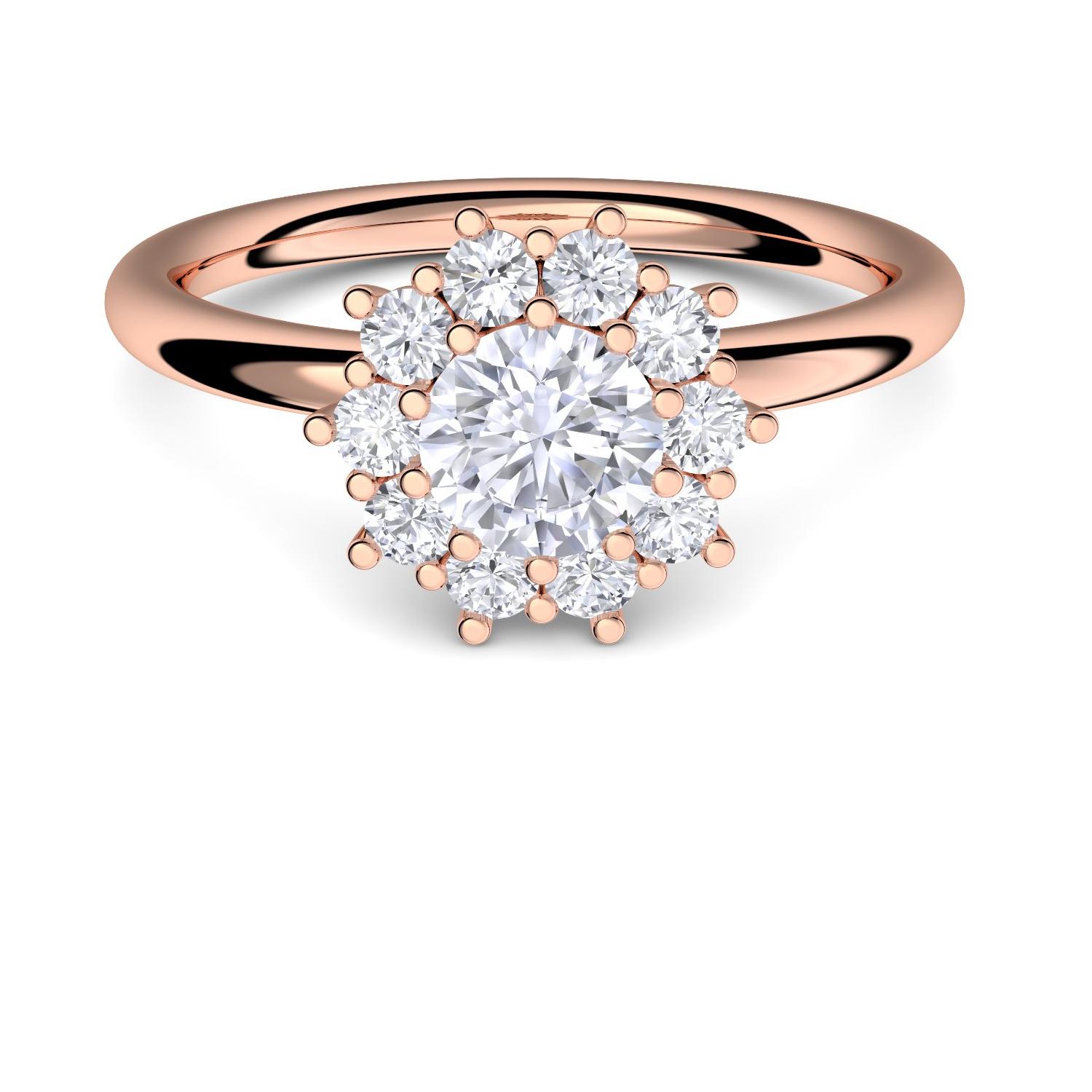 Verlobungsringe Rosegold (Silber 925 hochwertig vergoldet) mit Zirkonia Stein Rosegold Ring Geschenk Heiratsantrag Hochzeit Verlobung Geschenke
