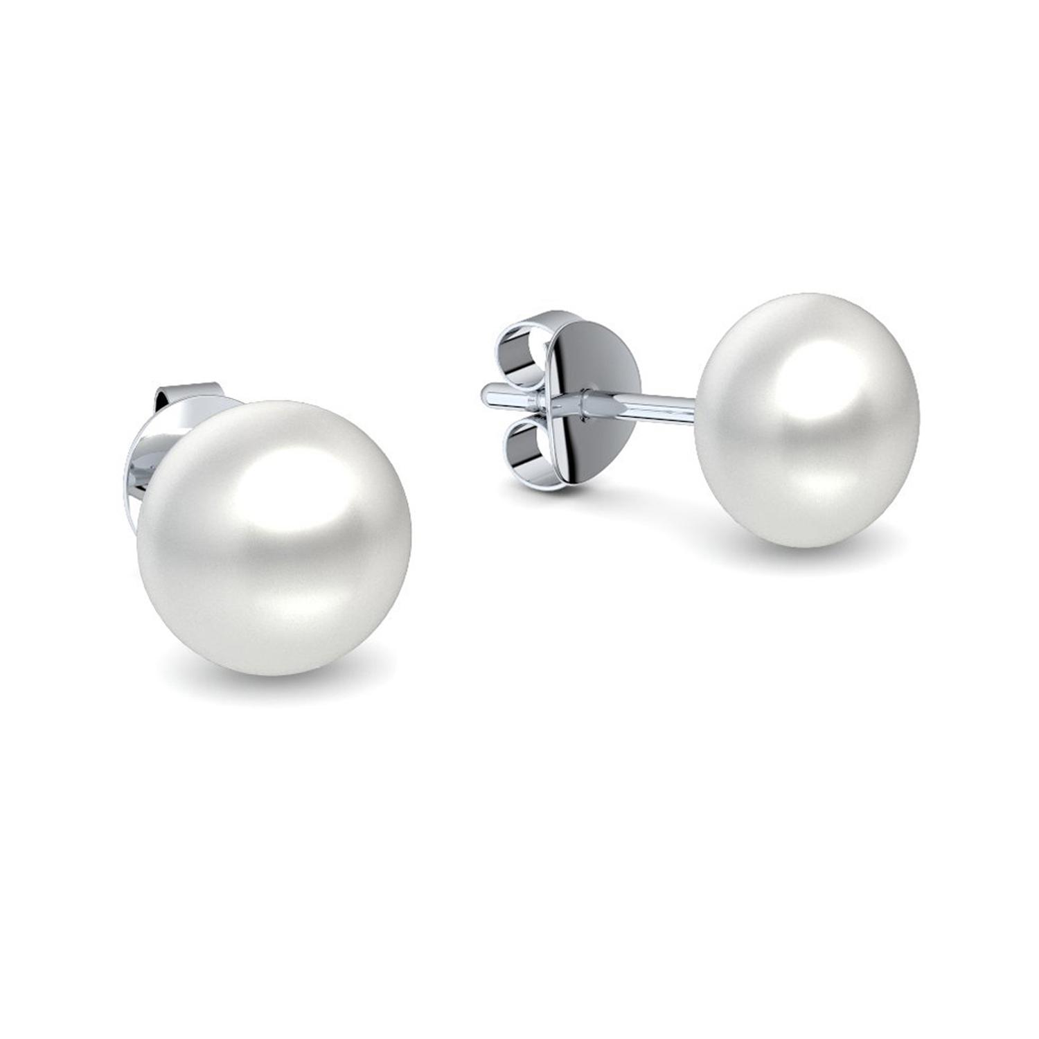 Perlenstecker Perlenohrstecker Silber *8mm hochwertige Perle*  inkl. Luxusetui Kleine Ohrstecker Silberohrstecker Ohrringe Perle Silber Perlen