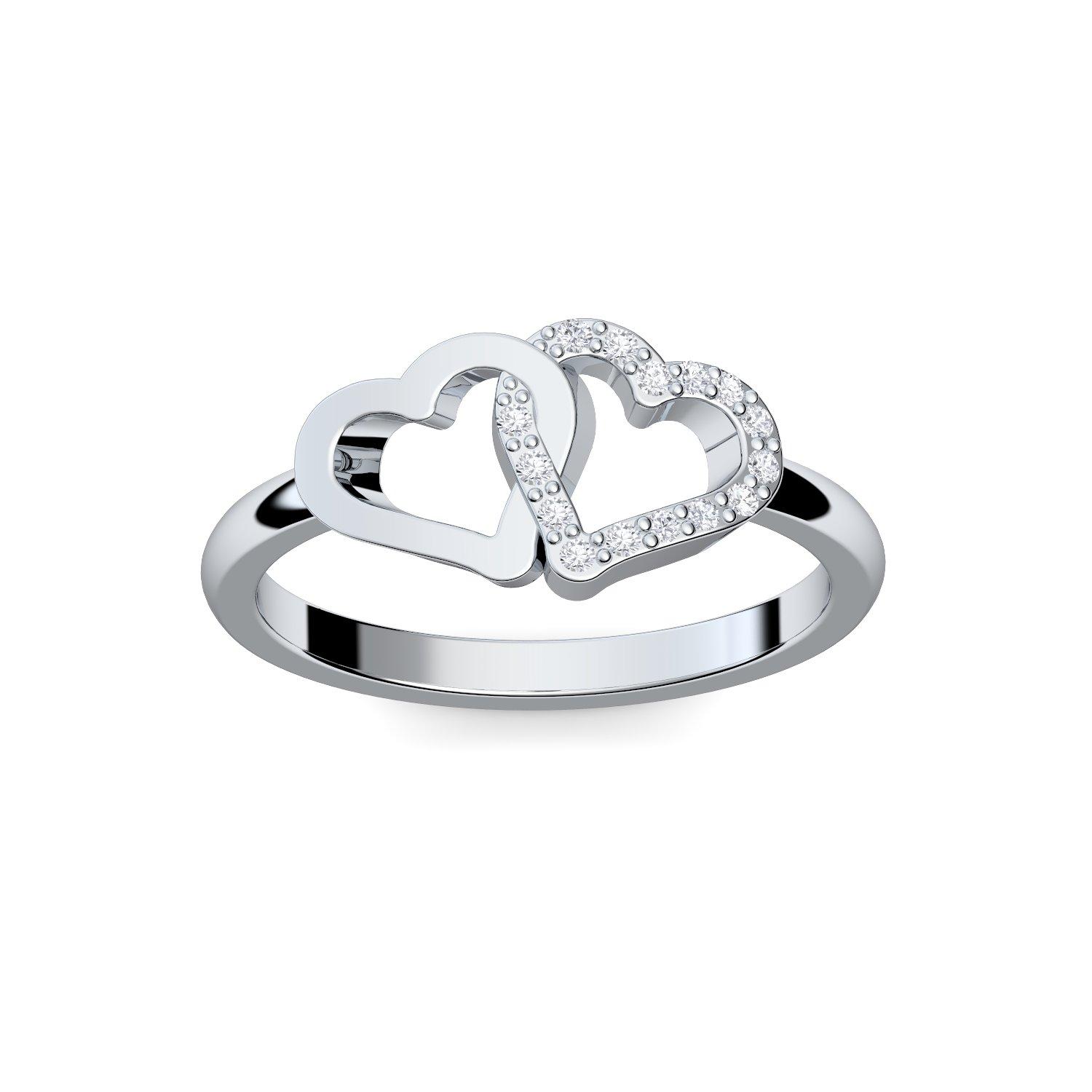 Ring mit Herz Silber 925 *Herz Ring Liebesbeweis* Geschenke für frisch Verliebte besondere Geschenke für Freundin Verlobte Herz Ringe Herzform