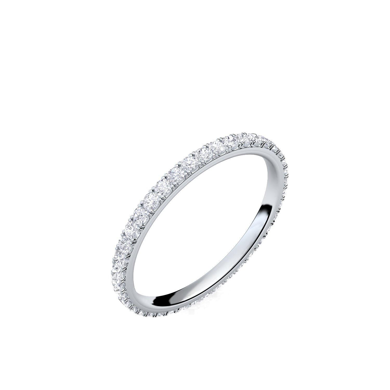Silber-Ring 925 Memory-Ring Memoire Ring mit Zirkonia Vorsteckring Verlobungsring Ring mit Steinen Schmuck für Damen Frauen Freundin dünn