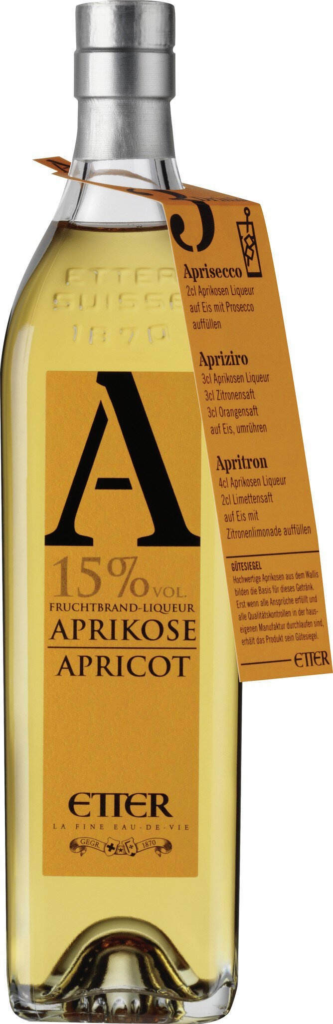 Etter Aprikose New Generation Fruchtbrand-Likör, 15% Vol.