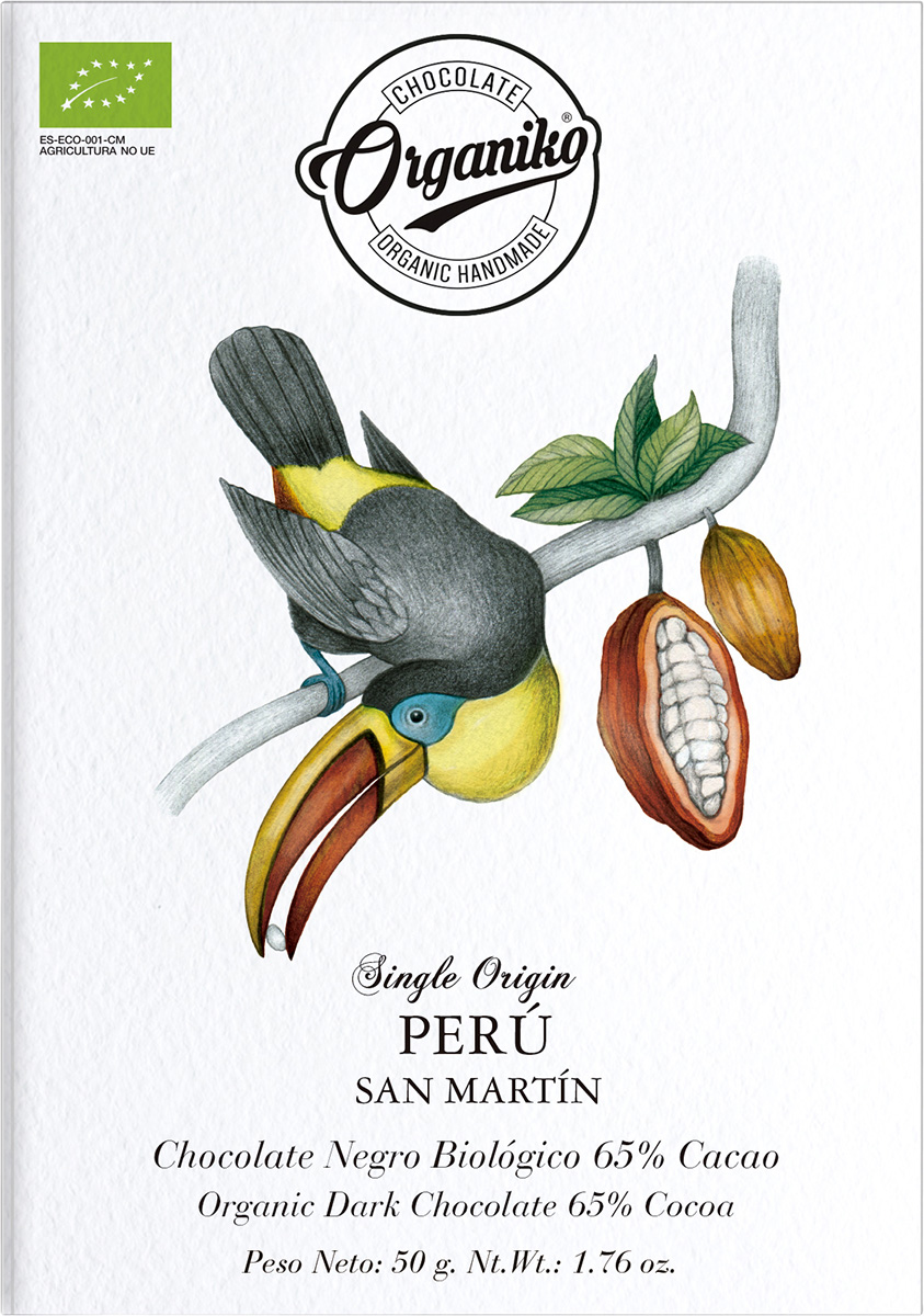 Chocolate Orgániko Single Origin 65% Cacao Perú 'San Martín' - Bio