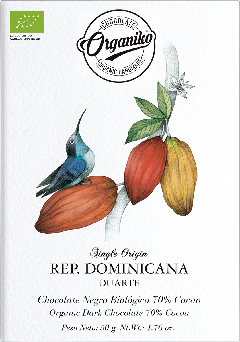 Chocolate Orgániko Single Origin 70% Cacao Rep. Dom. 'Duarte' -Bio