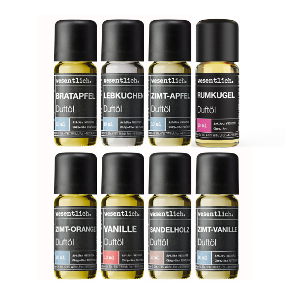 'So duftet Weihnachten' - ein Set aus 8 Duftölen