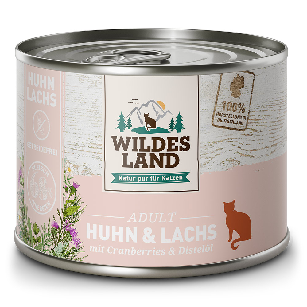 Wildes Land | Huhn & Lachs | Classic Adult | 12 x 200 g