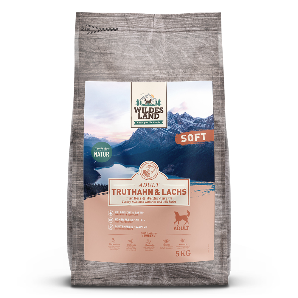 Wildes Land | Truthahn & Lachs mit Reis | Soft Adult | 3 x 5 kg