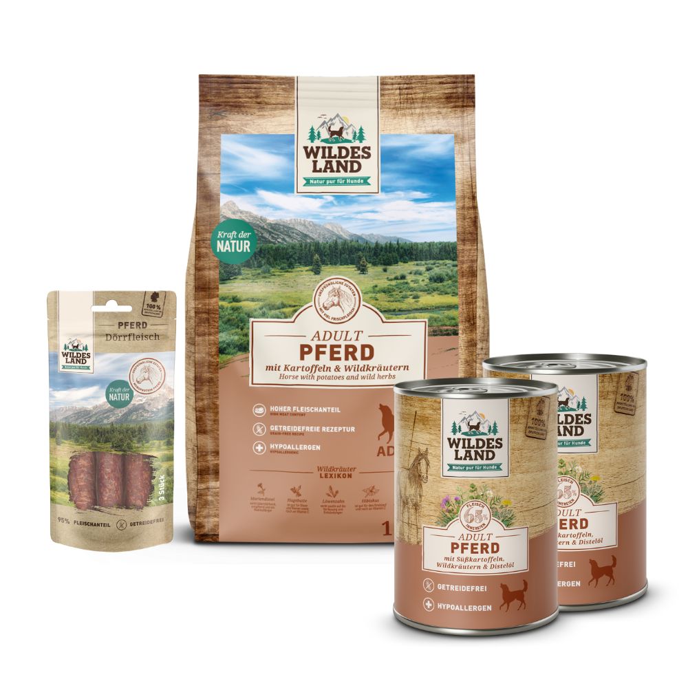 Wildes Land | Pferd Hypoallergen Probierpaket | Classic Adult | 1 Paket