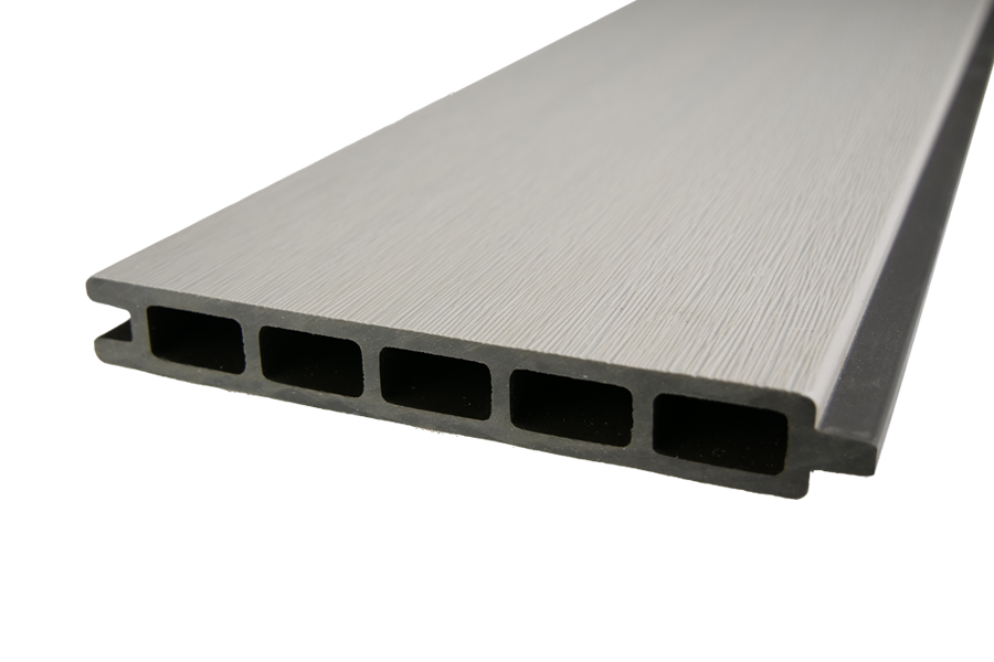 Einzelelement WPC Coex. Zaun / Sichtschutz / Steckzaun, 20 x 140 x 1790 mm, beidseitig stark gebürstet, Modulares Zaunsystem in beige (Serie WoodoWyk)