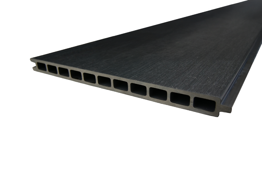 Einzelelement WPC Coex. Zaun / Sichtschutz / Steckzaun, 20 x 283 x 1790 mm, beidseitig stark gebürstet, Modulares Zaunsystem, in anthrazit (Serie WoodoSylt)