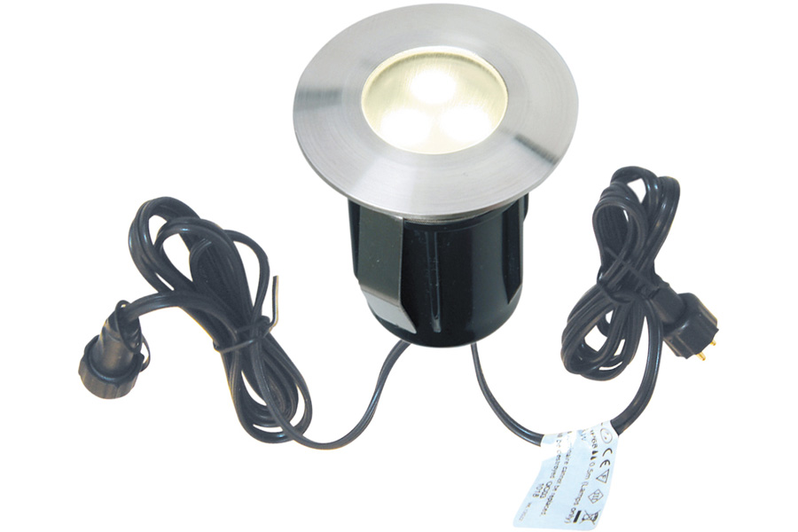 Einbauleuchte MARS, 0,5 W, 1 m Kabel + Stecker, 1 m Kabel + Kupplung, Ø 42 mm, IP 44, A+