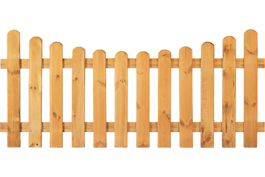 Gartenzaun Holz Kiefer / Fichte Bogen 180 x 80/65 cm (Serie Edewecht)