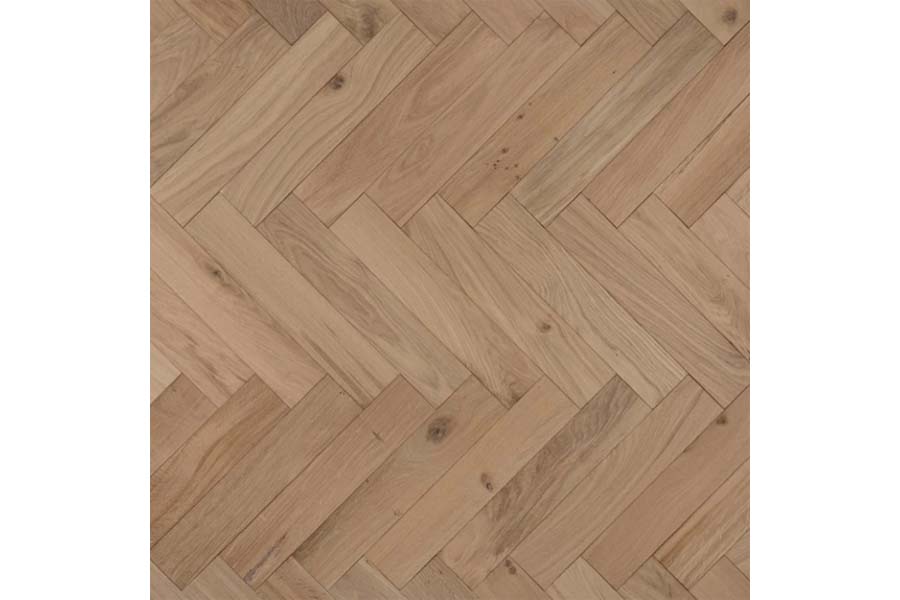 Eiche Parkett, Fischgrät naturbelassen, 14 x 125 x 600 mm, Sortierung Natur (1,2 m² / Paket)