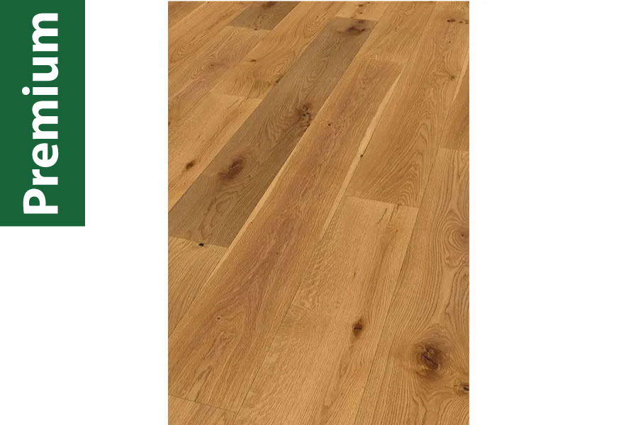 Premium Parkett Eiche Landhausdiele XXL, 15 x 240 x 2200 mm, 4 mm Nutzschicht, gebürstet, 2 x natur geölt, endbehandelt, (3,16 m² pro Paket)