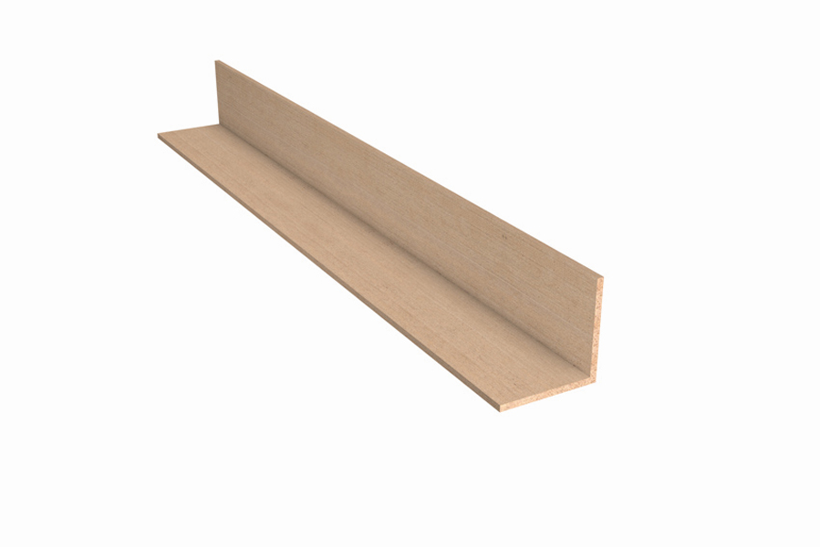 Winkelprofil 50 x 50 x 4 mm mm als Randabschluss, Länge 3 m für Resysta Terrassendielen