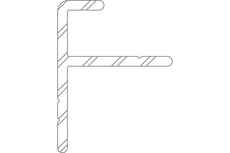 Twinson Alu Start- / Endprofil, 28 x 21 mm, 3 m lang, für alle Holz- und Alu-Trägerprofile