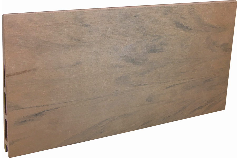 Einzelelement WPC Zaun / Sichtschutz / Steckzaun, 20 (S) x 140 (H) x 1800 (B) mm in Keilspund Braun, 2er Set