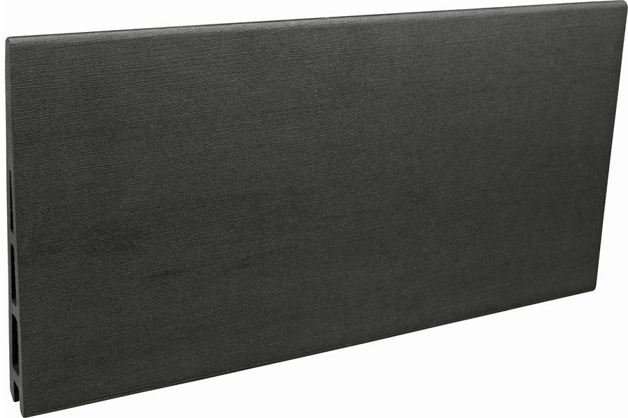 Einzelelement WPC Zaun / Sichtschutz / Steckzaun, 20 (S) x 140 (H) x 1800 (B) mm in Keilspund Anthrazit, 2er Set