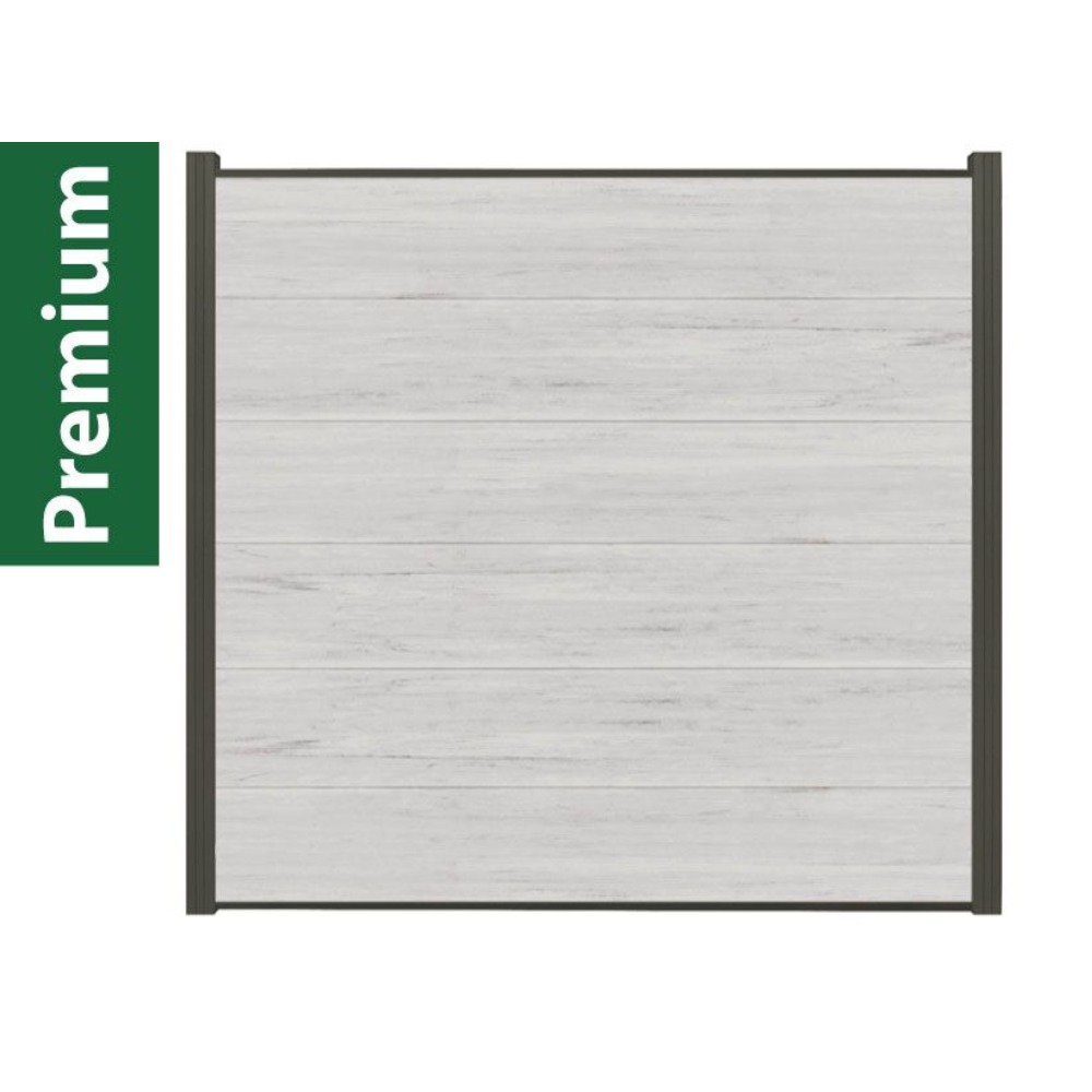 Komplettset XXXL Coex Sylt beige (1 x Zaun + 2 Pfosten anthrazit)