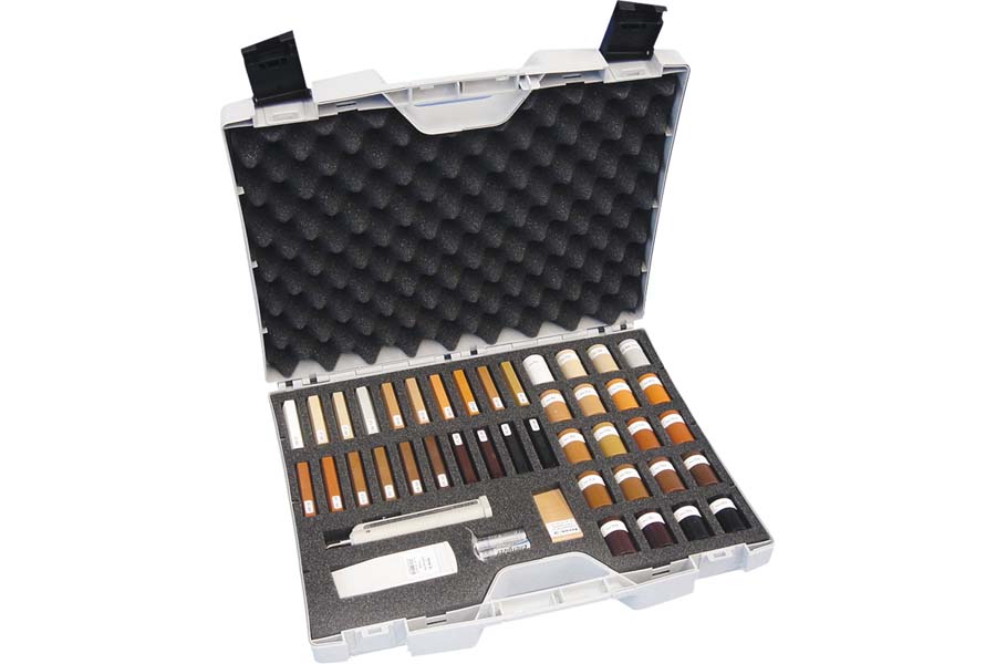 Reperaturkoffer groß für Parkett, Weich- und Hartwachs, inkl. Battierieschmelzer