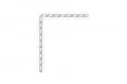 BPC / WPC Abschluss L Winkel für Terrassendielen, 40 (H) x 60 (B) x 2900 mm (L), sandfarbend