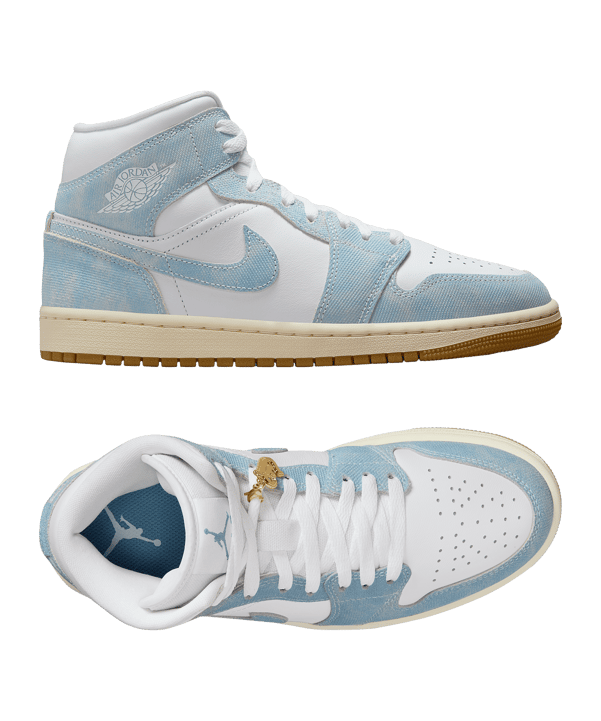 Nike Air Jordan 1 Mid Damen Weiß F100